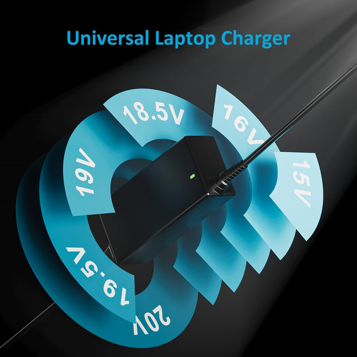 Zolt 65W Universal Laptop Ladegerät Netzteil 15V 16V 18.5V 19V 19.5V 20V AC DC Netzteilkabel für HP