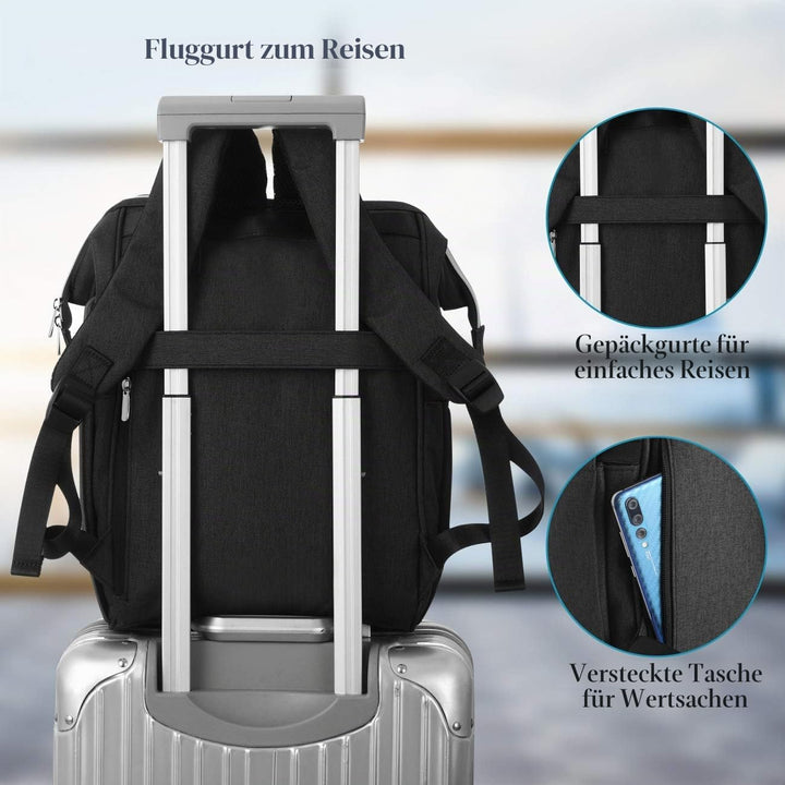 Rucksack Damen, Rucksack Schule mit 15.6 Zoll Laptopfach &amp; USB-Ladeanschluss,Schulrucksack Mädchen T