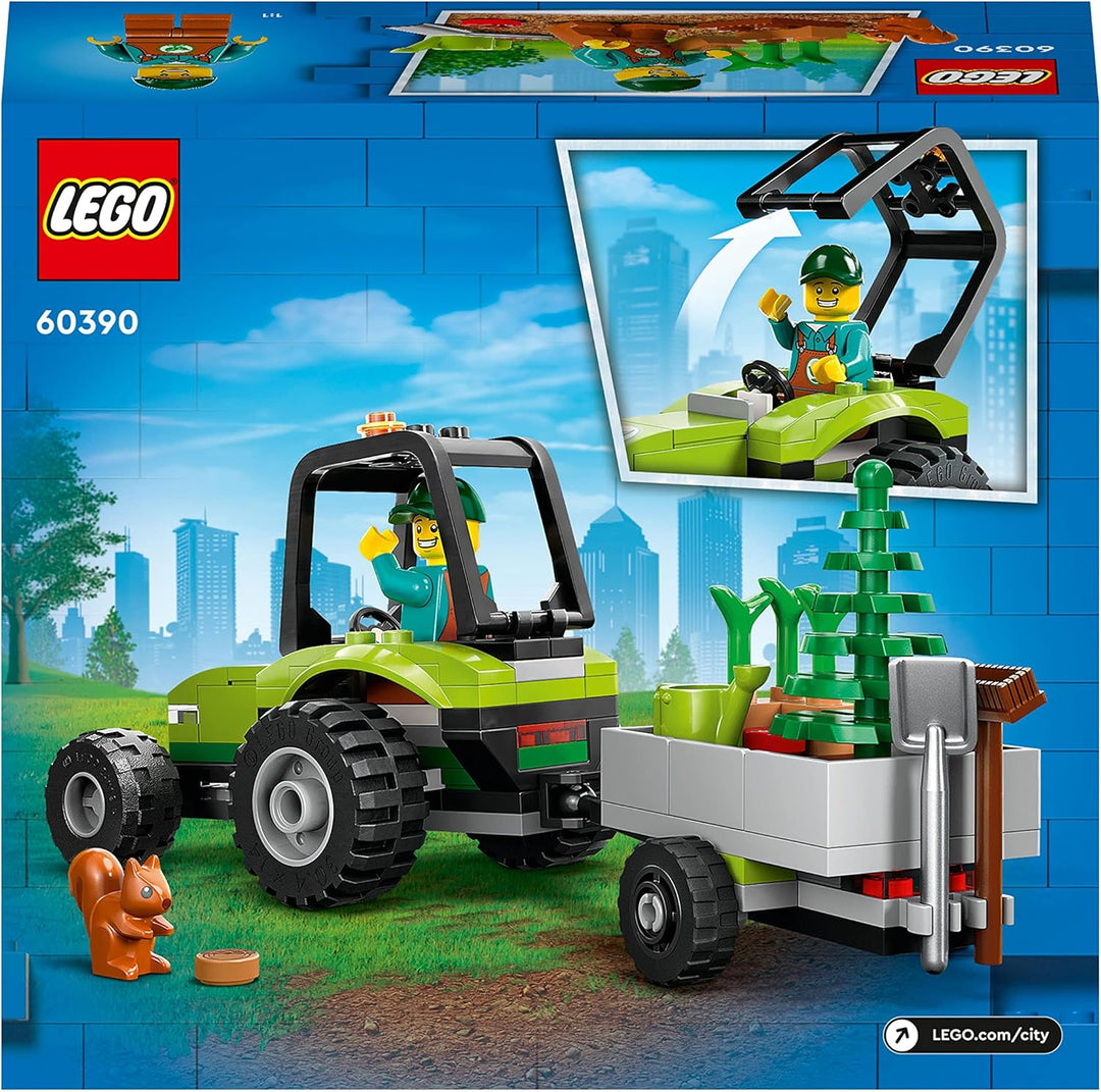 LEGO 60390 City Kleintraktor, Spielzeug-Traktor mit Anhänger, Fahrzeug zum Bauernhof-Set mit Gärtner
