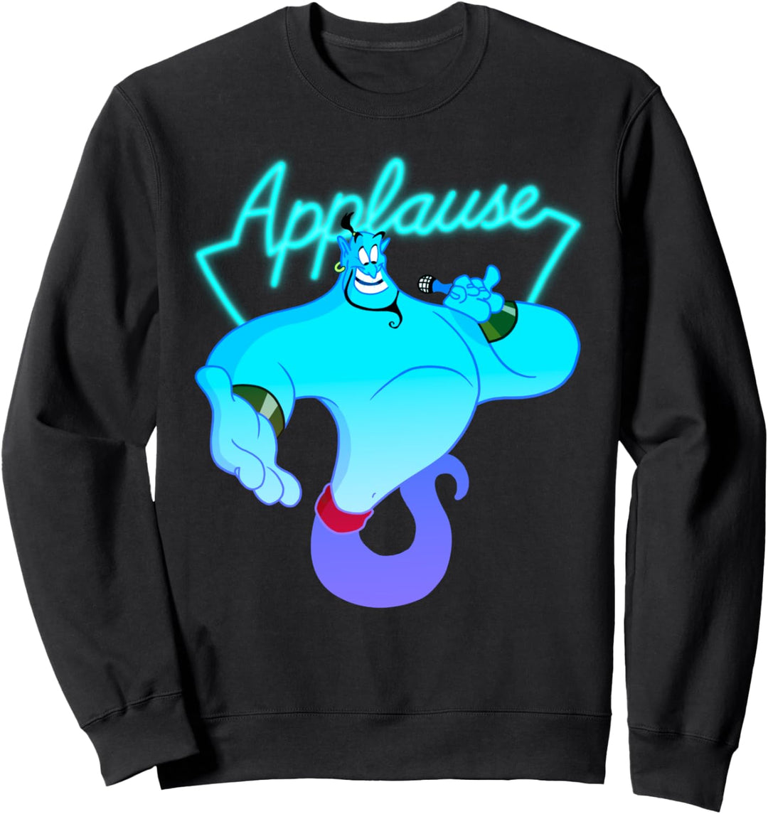 Disney Aladdin Genie Applause Neon Lights Portrait Sweatshirt