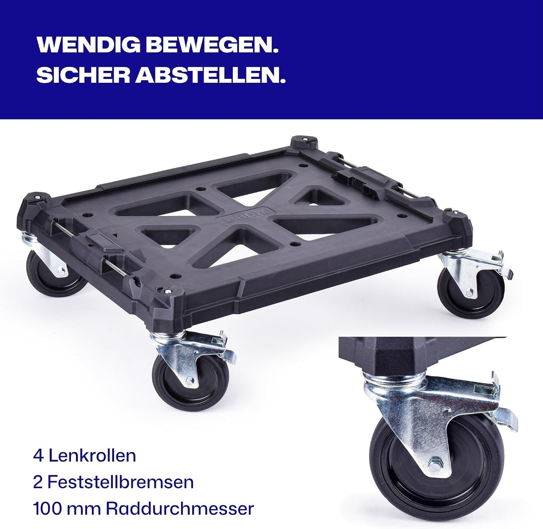 L-BOXX Roller Transportwagen für Werkzeugkoffer bis 200kg mit Bremse, mobil | für L-BOXX G und G4, X