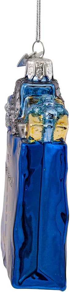 Kurt Adler 10,2 cm Noble Gems Happy Hanukkah Glas Geschenk Tüte Ornament