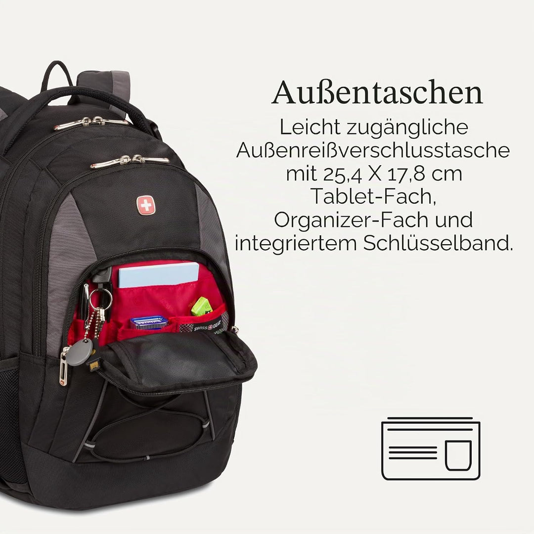 Swiss Gear Unisex 1186 Bungee-rucksack Rucksack (1er Pack) Einheitsgrösse Schwarz / Grau, Einheitsgr