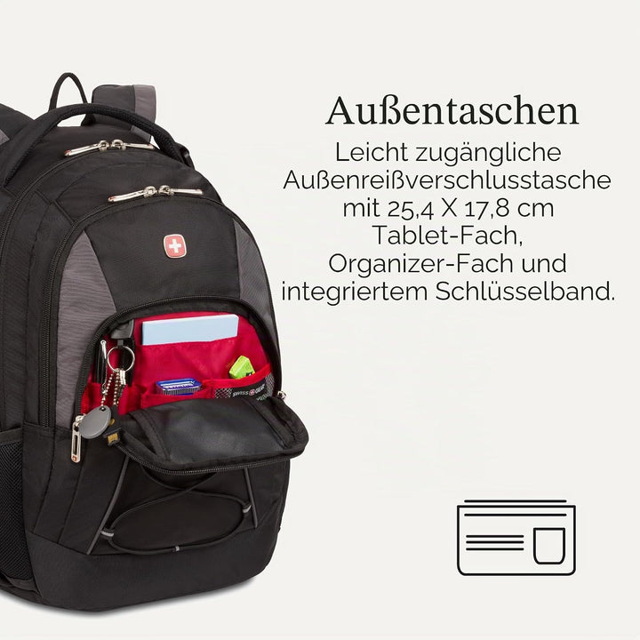 Swiss Gear Unisex 1186 Bungee-rucksack Rucksack (1er Pack) Einheitsgrösse Schwarz / Grau, Einheitsgr
