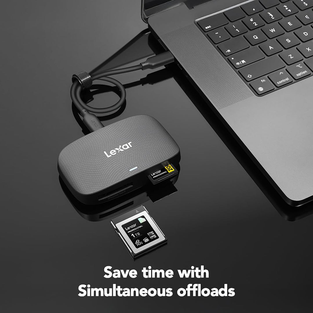 Lexar Professioneller CFexpress Typ B/SD USB 3.2 Gen 2 Leser, Übertragungsgeschwindigkeiten bis zu 1
