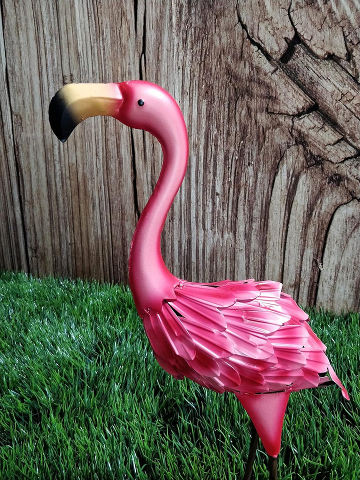 DARO DEKO Metall-Figur Flamingo 1 Stück - L - 22 x 54cm, 1 Stück - L - 22 X 54cm
