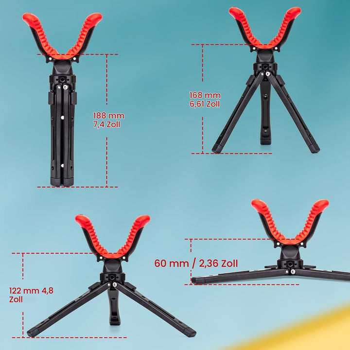 Zeadio Kamerastativ-Auflage, 2,4-6,6 Zoll (6,1-16,8 cm) höhenverstellbare Stativhalterung mit 360-Gr
