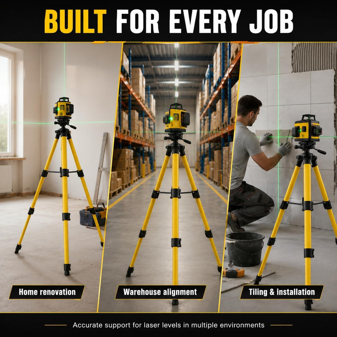 Candeon Kreuzlinienlaser Stativ, Teleskopisch Laser Level Stativ Gewinde 5/8", 38-100cm, Aluminiumst