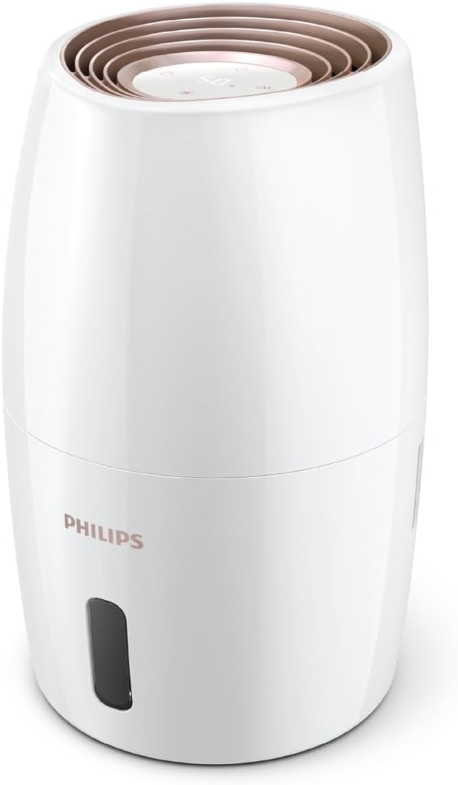 Philips Series 2000 Luftbefeuchter – für Räume bis 32 m², NanoCloud-Technologie, 3 Geschwindigkeitss