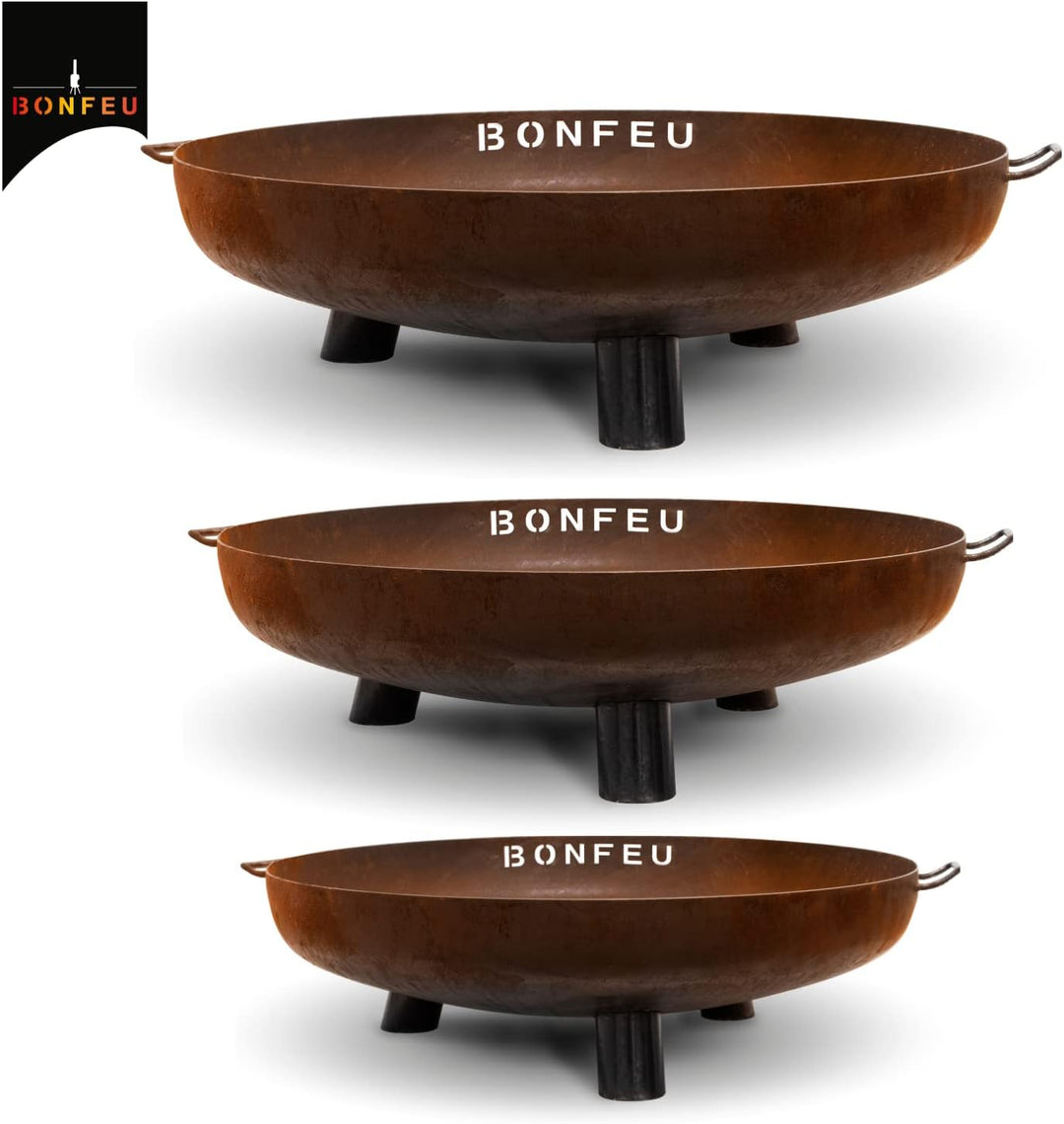 BonFeu BonBowl Plus Feuerschale 80cm - Feuerschalen für den Garten - Feuerstelle Outdoor - Feuerscha
