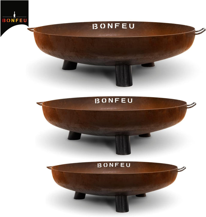 BonFeu BonBowl Plus Feuerschale 80cm - Feuerschalen für den Garten - Feuerstelle Outdoor - Feuerscha