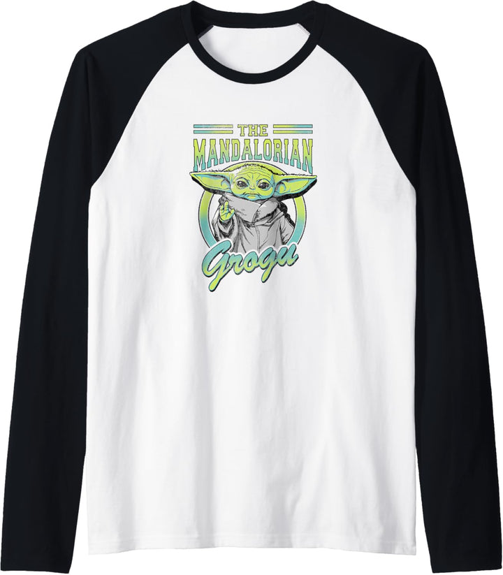 Star Wars: The Mandalorian Grogu Logo Portrait Raglan
