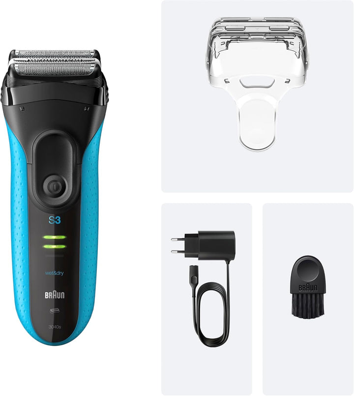 Braun Series 3+ Elektrorasierer, 3 Flexible Klingen, Effizienter MicroComb Mitteltrimmer, Präzisions