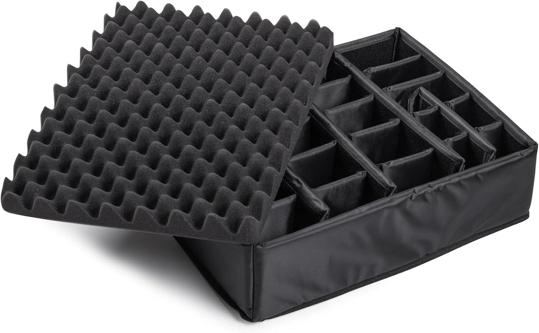 B&amp;W Transportkoffer Outdoor - Typ 6000 Schwarz - mit variabler Facheinteilung - wasserdicht nach IP6