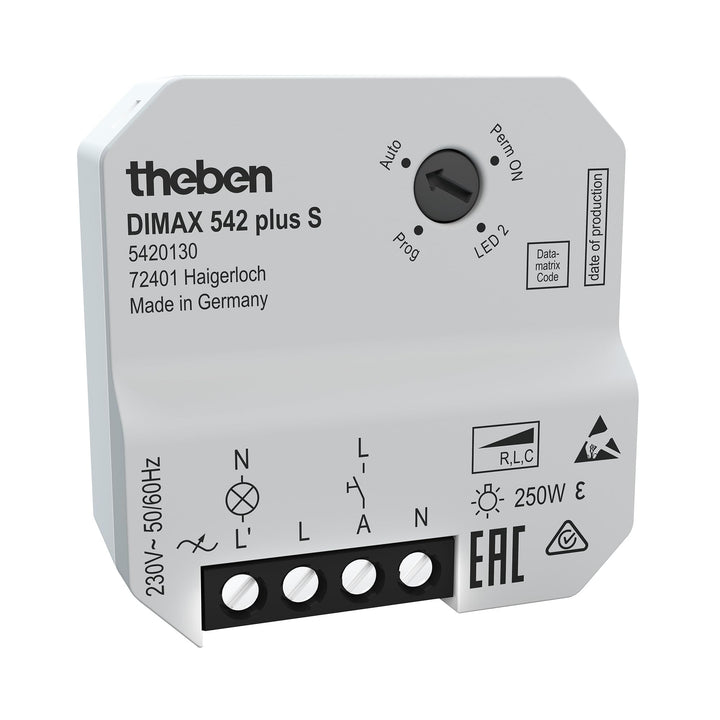 Theben 5420130 DIMAX 542 plus S I Unterputz I Universaldimmer I mit automatischer Lasterkennung I Di