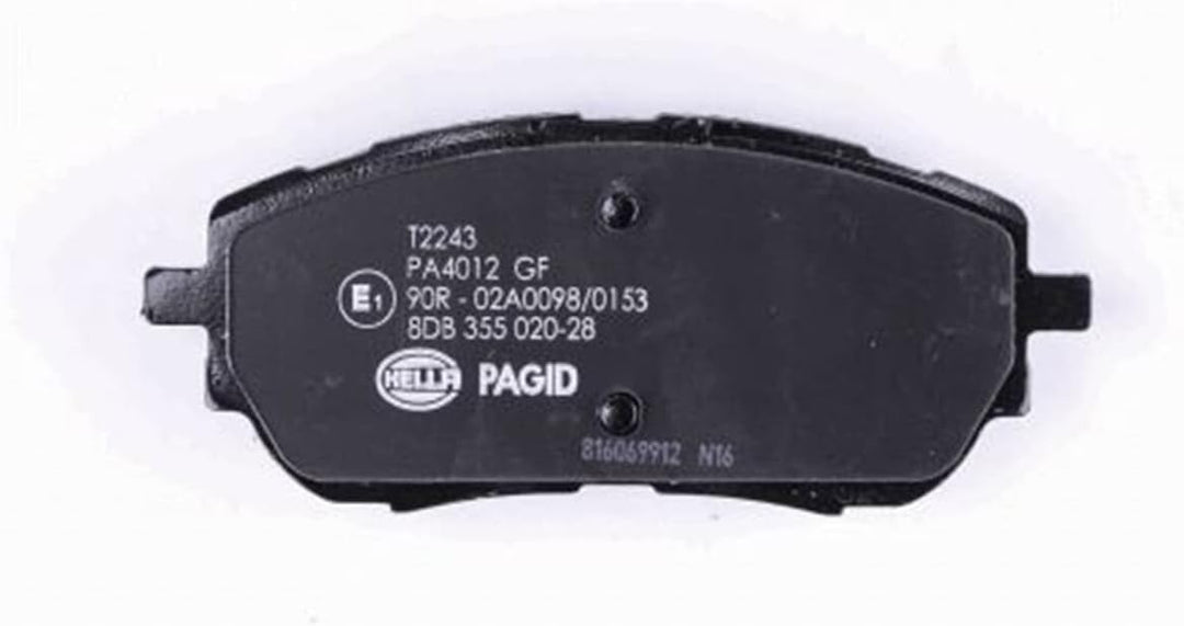 HELLA PAGID 8DB 355 020-281 Bremsbelagsatz - T2243 - Dicke/Stärke: 18.7mm - Bremssystem: Bosch - mit
