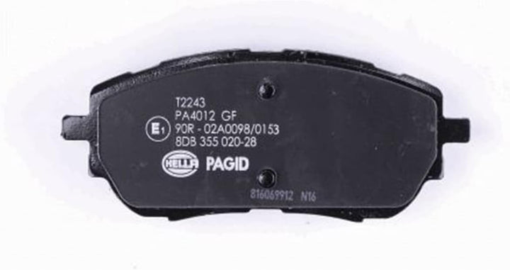 HELLA PAGID 8DB 355 020-281 Bremsbelagsatz - T2243 - Dicke/Stärke: 18.7mm - Bremssystem: Bosch - mit