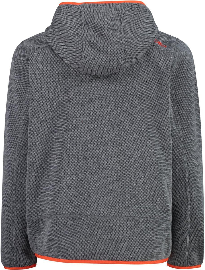 CMP Unisex Kinder Kinderjacke mit Fester Kapuze Jacke (1er Pack) 98 Anthrazit-Flamme, 98 Anthrazit-F