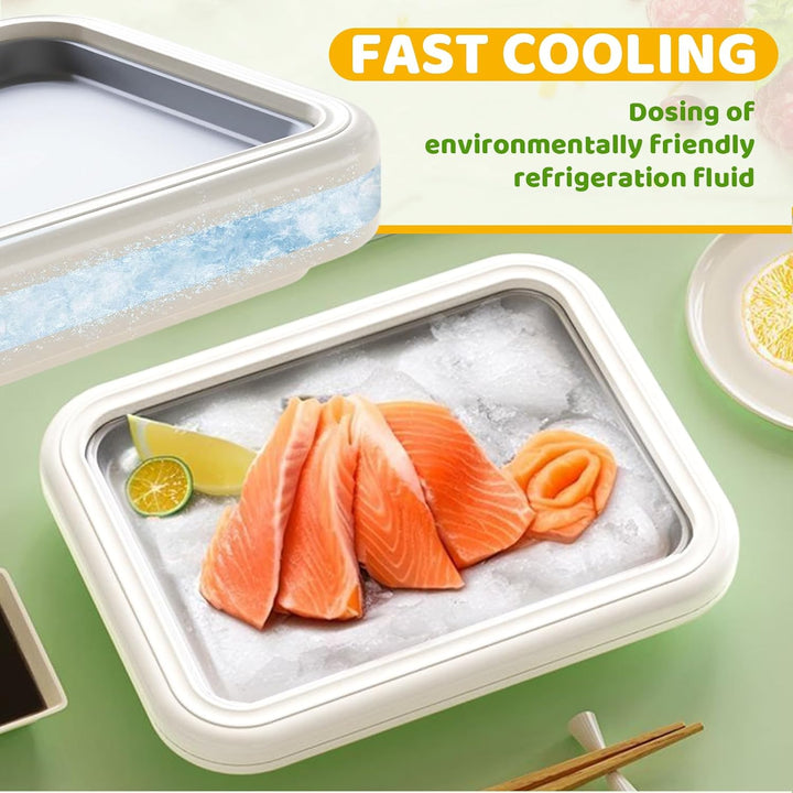 Heimgerollte Eismaschine, Instant-Eismaschine mit 2 Schabern, DIY-Eiscreme-Tablett für gerolltes Eis
