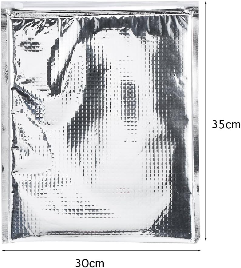 Isolierte Tasche Aluminiumfolie Packs, 3 Grösse 5 Stück Aluminiumfolie Isolierte Aufbewahrungstasche