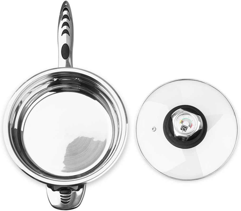 CARL SCHMIDT SOHN Schmidt Sohn Kochtopf Set Aurich 16-teilig mit Deckel Edelstahl, 065843, Silber, 2