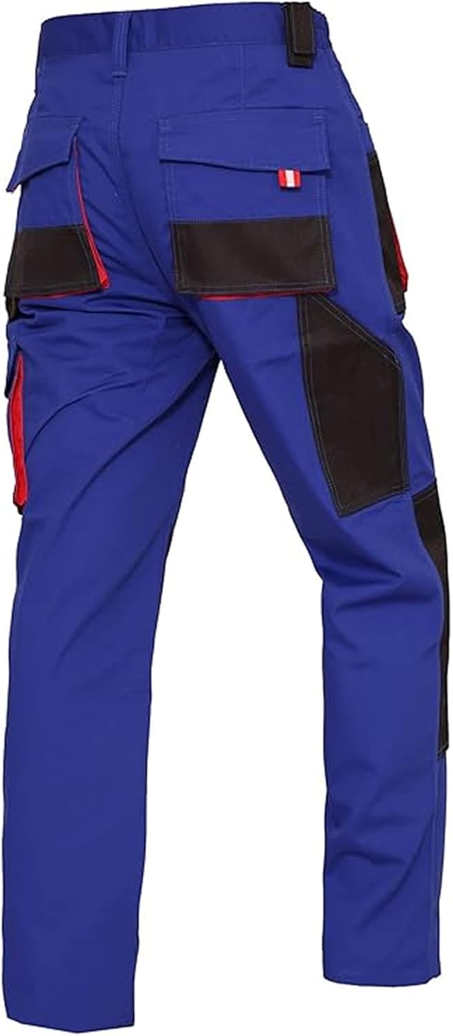 WORK IDEA Herren-Arbeitshose mit Oxford-Knietaschen, strapazierfähigem Canvas M Blau, M Blau