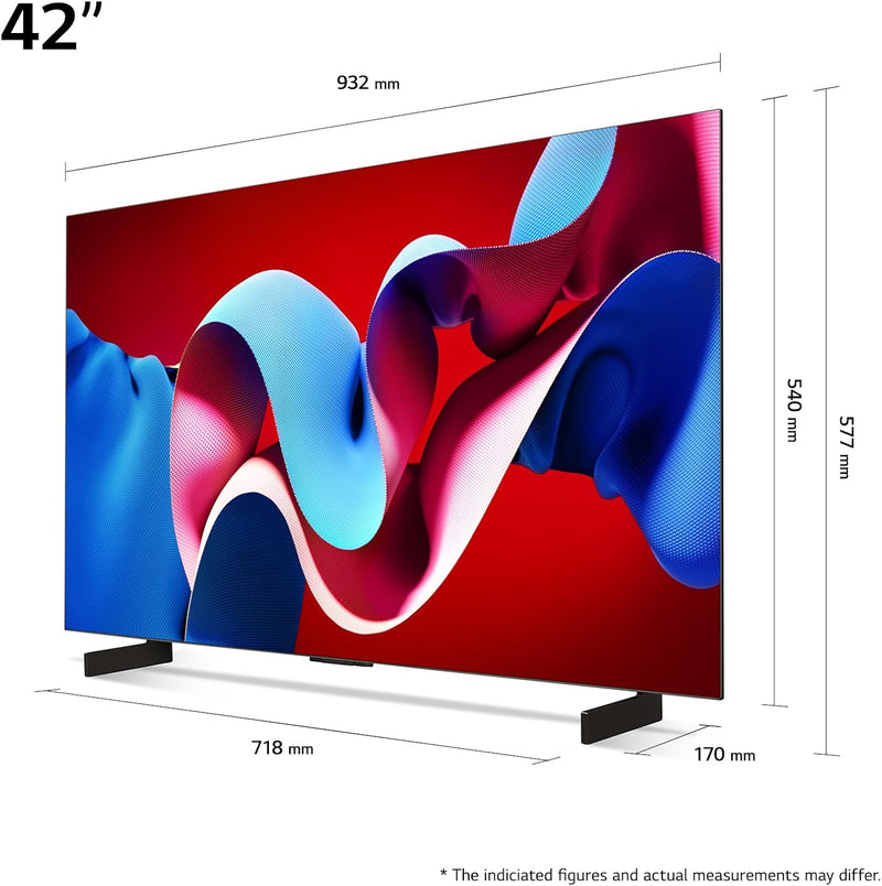 LG OLED42C47LA TV 42" (106 cm) OLED evo Fernseher (α9 Gen7 4K AI-Prozessor, webOS 24, Dolby Vision,