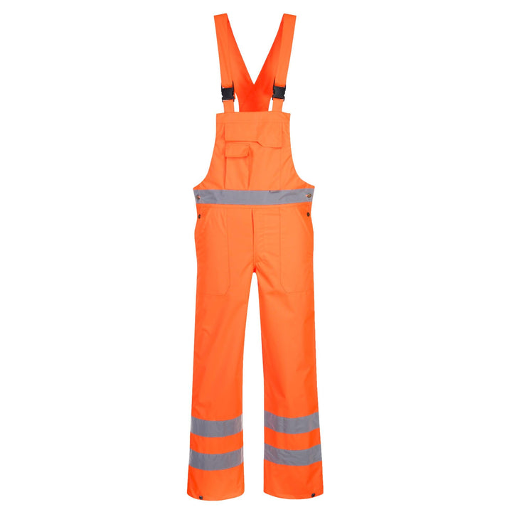 PORTWEST S388 - Warnschutz Latzhose-ungefüttert, 1 Stück M orange, M orange