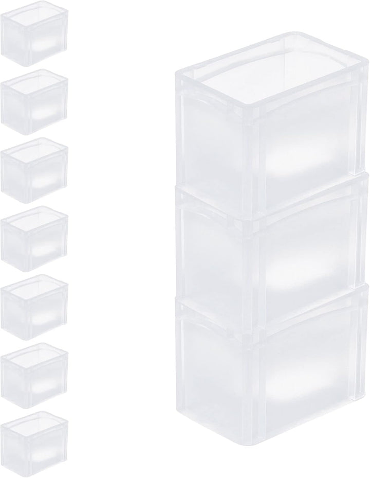 PROREGAL SuperSparSet 10x Transparenter Eurobehälter BasicLine mit geschlossenem Griff | HxBxT 22x20