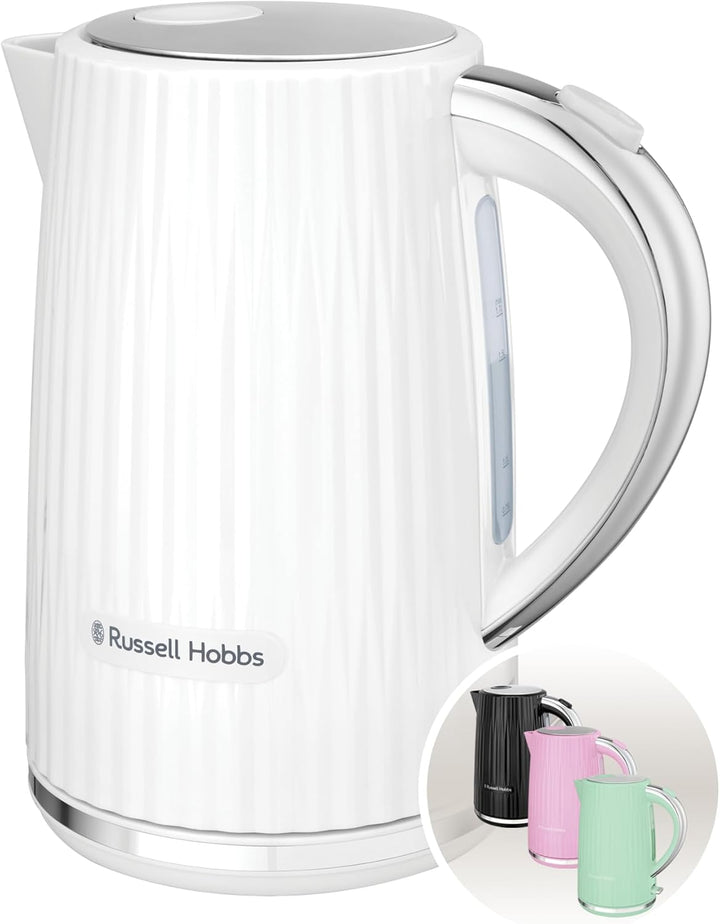 Russell Hobbs Wasserkocher (für heisses Wasser, Tee oder Kaffee, 1.7L, Deckelöffnung per Knopfdruck,
