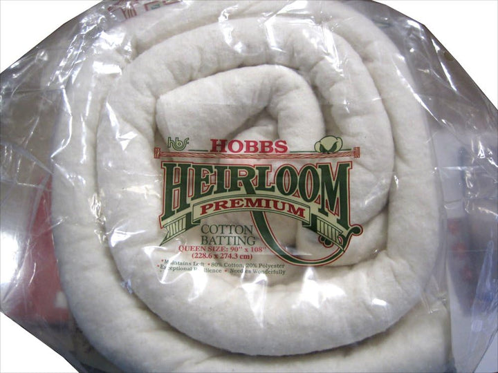 Hobbs 90 x 108-Inch Queen Heirloom Premium Cotton Batting, White by Hobbs Sortiert, Sortiert