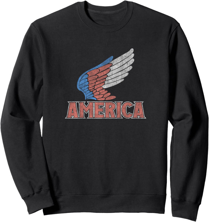 Americana Red White and Blue Wings America Sweatshirt