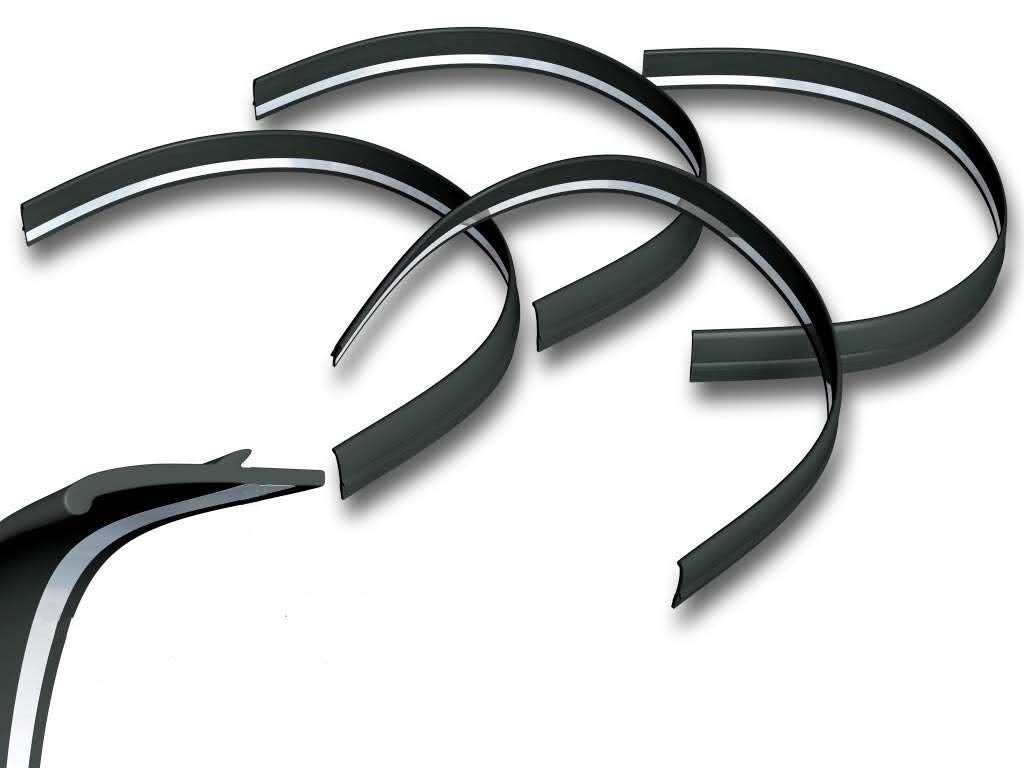 4x universelle Kotflügelverbreiterung 40mm Breit - 200 cm lang passend für PKW, Pickup, Wohnmobil, S