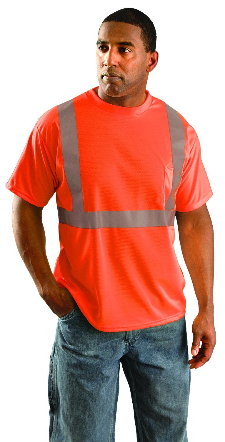 Occunomix LUX-SSETP2B-OXL Classic Standard Kurzarm Wicking Birdseye T-Shirt mit Tasche, Klasse 2, 10