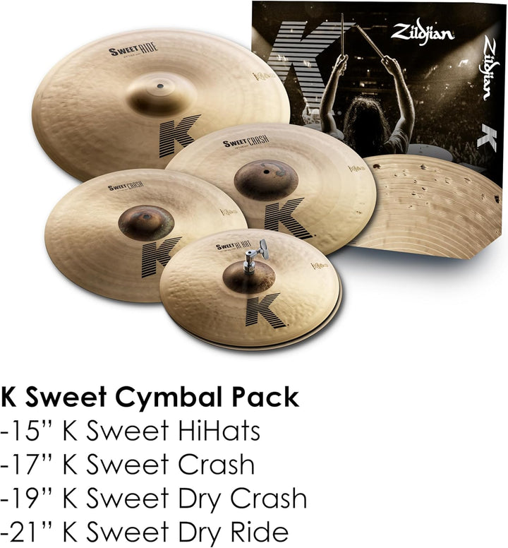 Zildjian K Sweet Becken Set - 15/17/19/21"
