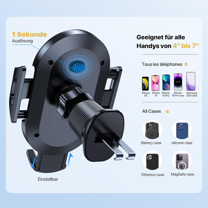 Miracase Handyhalterung Auto[Super stabil &Starker Saugnapf] Handyhalter Auto für Armaturenbrett Win