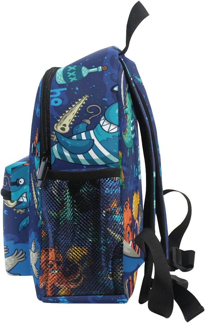 Kinderrucksack Pirate Octopus Whale Kindergarten Kindergartentasche für Kleinkinder Mädchen Jungen