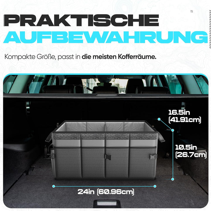 FORTEM Kofferraum Organizer, Kofferraumtasche, Zusammenklappbarer Auto Organizer Kofferraum mit Fäch