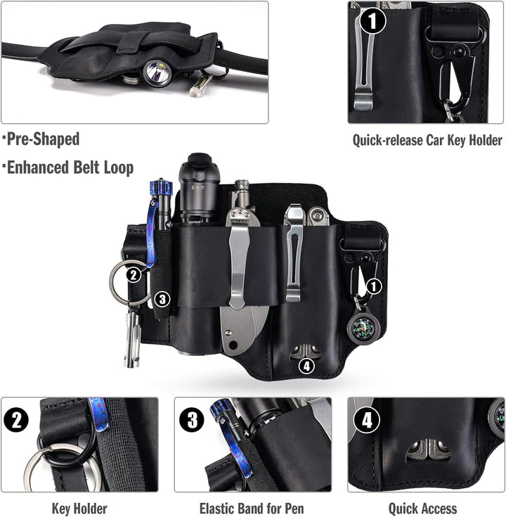 VIPERADE ST1 Multitool Scheide Lederscheide,EDC Taschen Organizer für Herren für Leatherman Multitoo