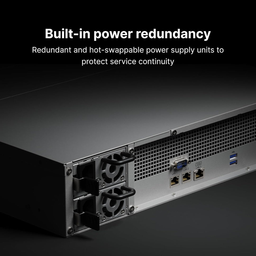 Synology 12-Bay RackStation RS2423RP+ (Diskless) RS2423RP+ 12 Einschübe, 8 GB DDR4, redundante Strom