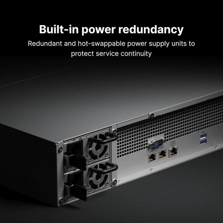 Synology 12-Bay RackStation RS2423RP+ (Diskless) RS2423RP+ 12 Einschübe, 8 GB DDR4, redundante Strom