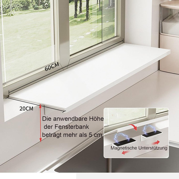 60x20 cm Fensterbank Verlängerungsplatte Magnetisches Abstellregal ohne Bohren Universell für Küche,