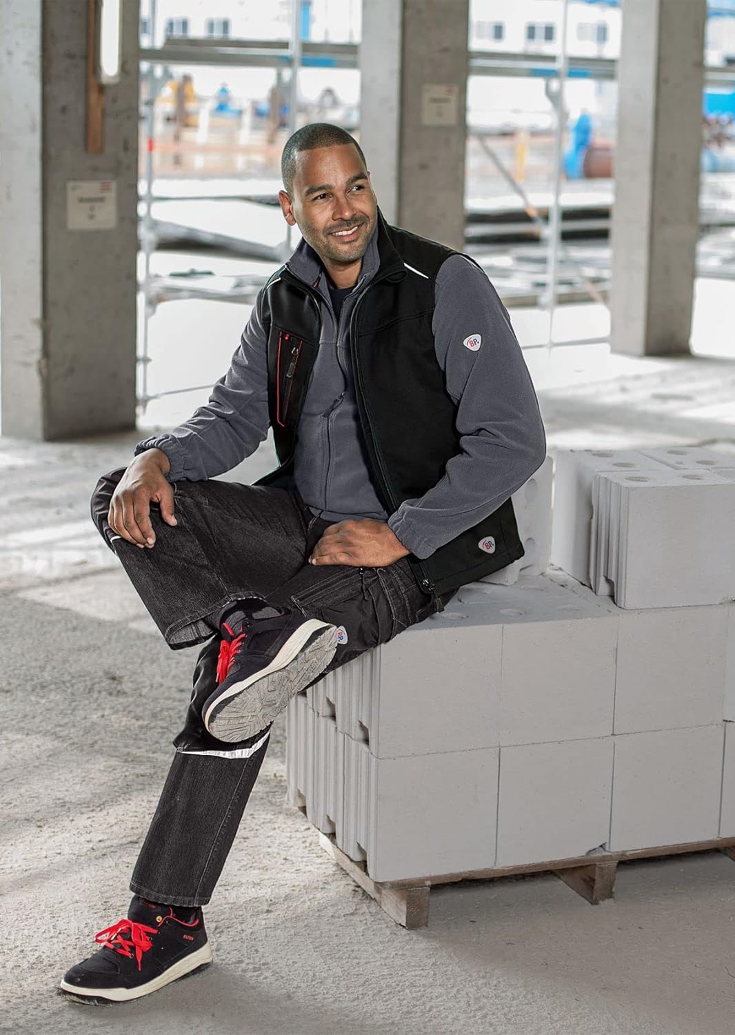 BP 1872-646-53-S Fleece-Jacke, Stehkragen- und Arm-Hebesystem, 270,00 g/m² 100% Polyester, dunkelgra