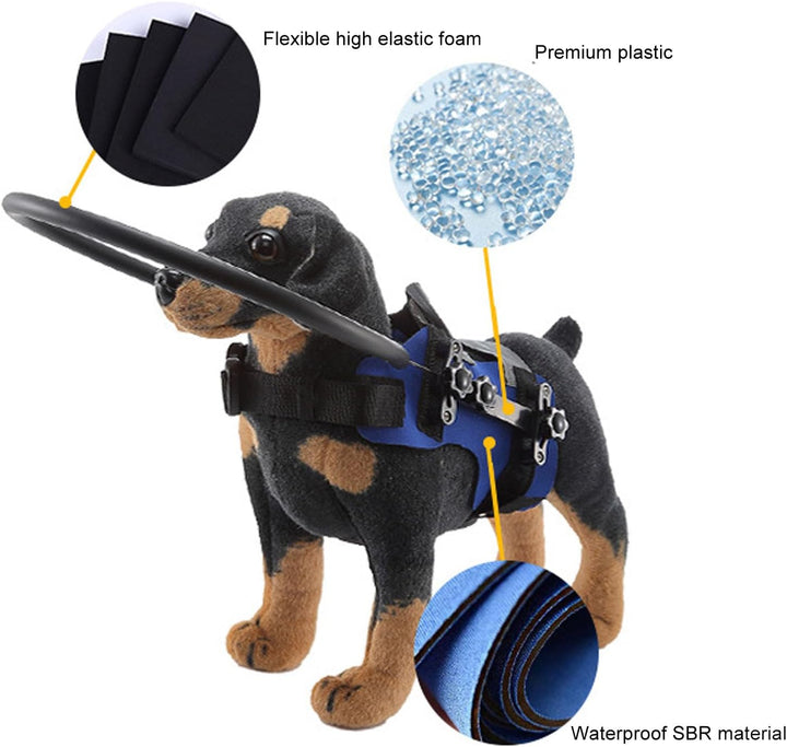 Blindenhundegeschirr, einfach zu befestigender, Einstellbarer Blindenhund-Stossstangenschutz, schaff
