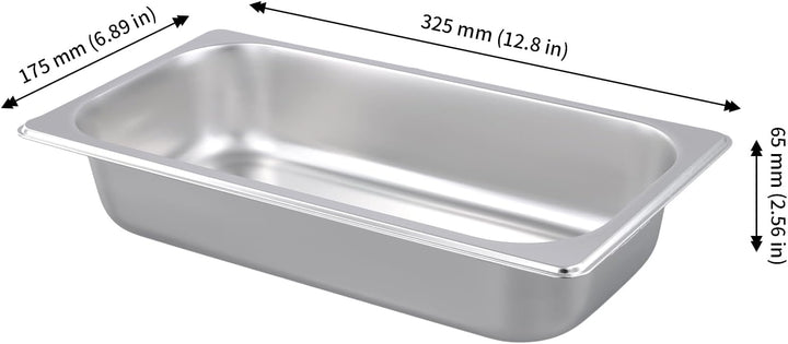 5 Stück Panierschalen Set, GN 1/3 Behälter, Rechteckig Panierstrasse Schale aus Edelstahl, Panierstr