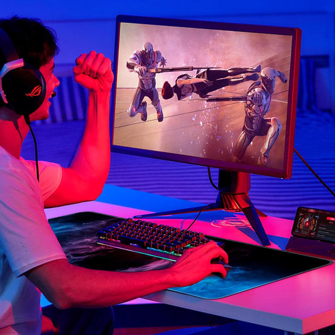 Giecy Gaming Mauspad XXL, Mousepad Gross 800x300mm,Schreibtischunterlage mit Rutschfester Gummibasis