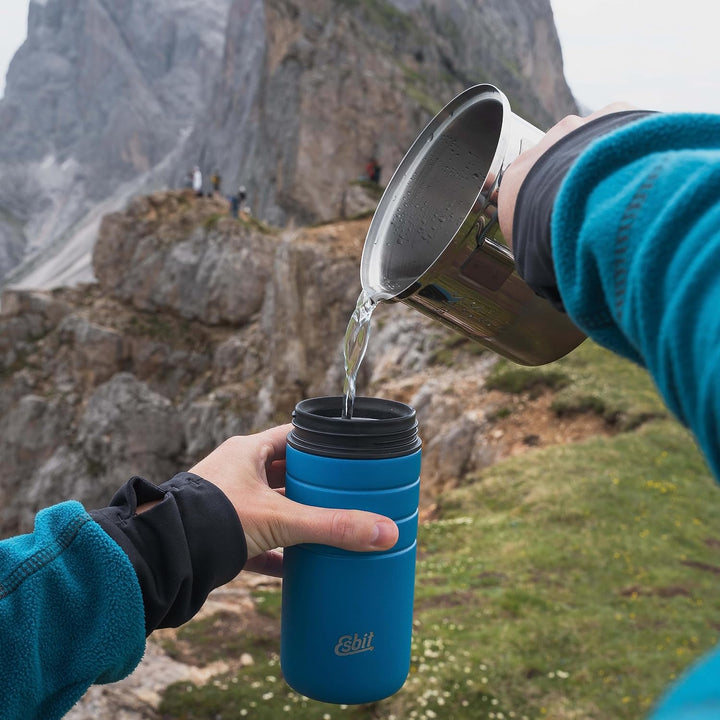 Esbit Outdoor und Camping Topf, 1000 ml, zweiter Topf inkl, 475 ml, hochwertiger Edelstahl, hartanod