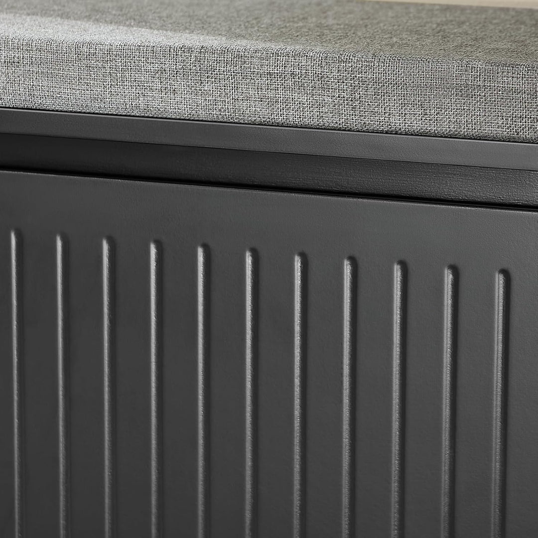 SoBuy Schuhschrank Schuhbank mit Sitzfläche, Schuhregal mit Stauraum, Klappe, Sitzkissen, bis 155 kg