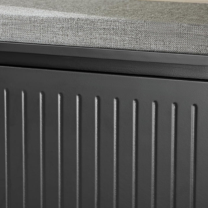 SoBuy Schuhschrank Schuhbank mit Sitzfläche, Schuhregal mit Stauraum, Klappe, Sitzkissen, bis 155 kg