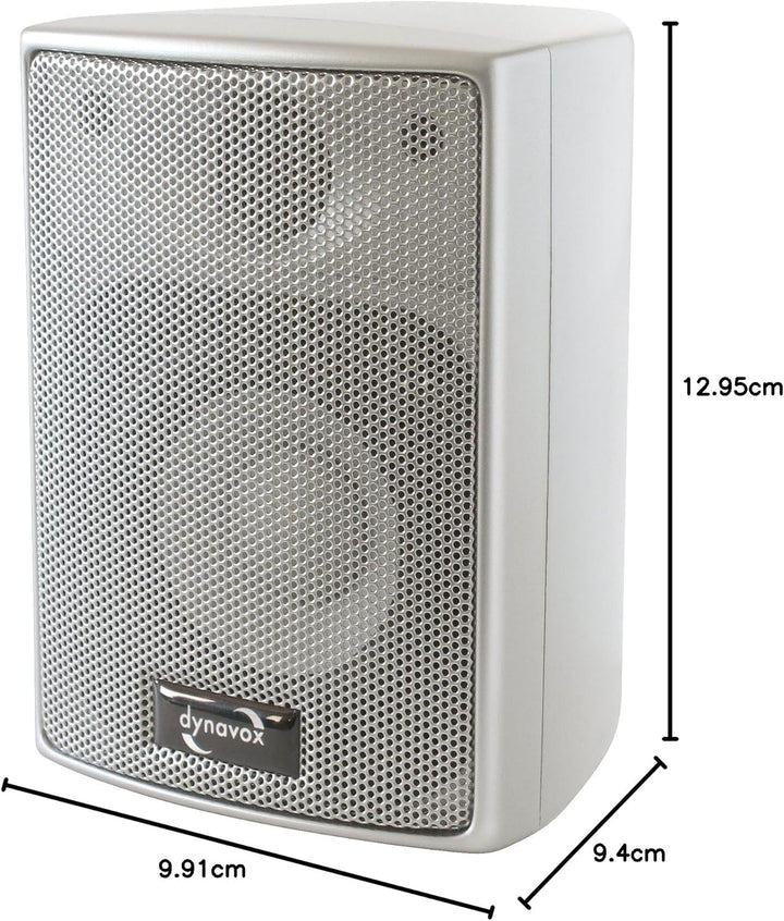 Dynavox AS-301 Satelliten-Lautsprecher, Paar, für Heimkino oder Büro, kompakte Surround-Box, Wandmon